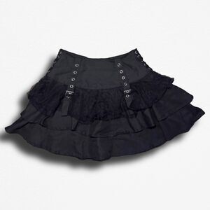 Hot Topic Mall Goth Tiered Ruffle Skirt - Size Small